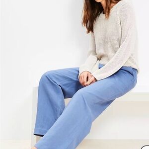 Clean Wide Leg Pants in Linen Blend